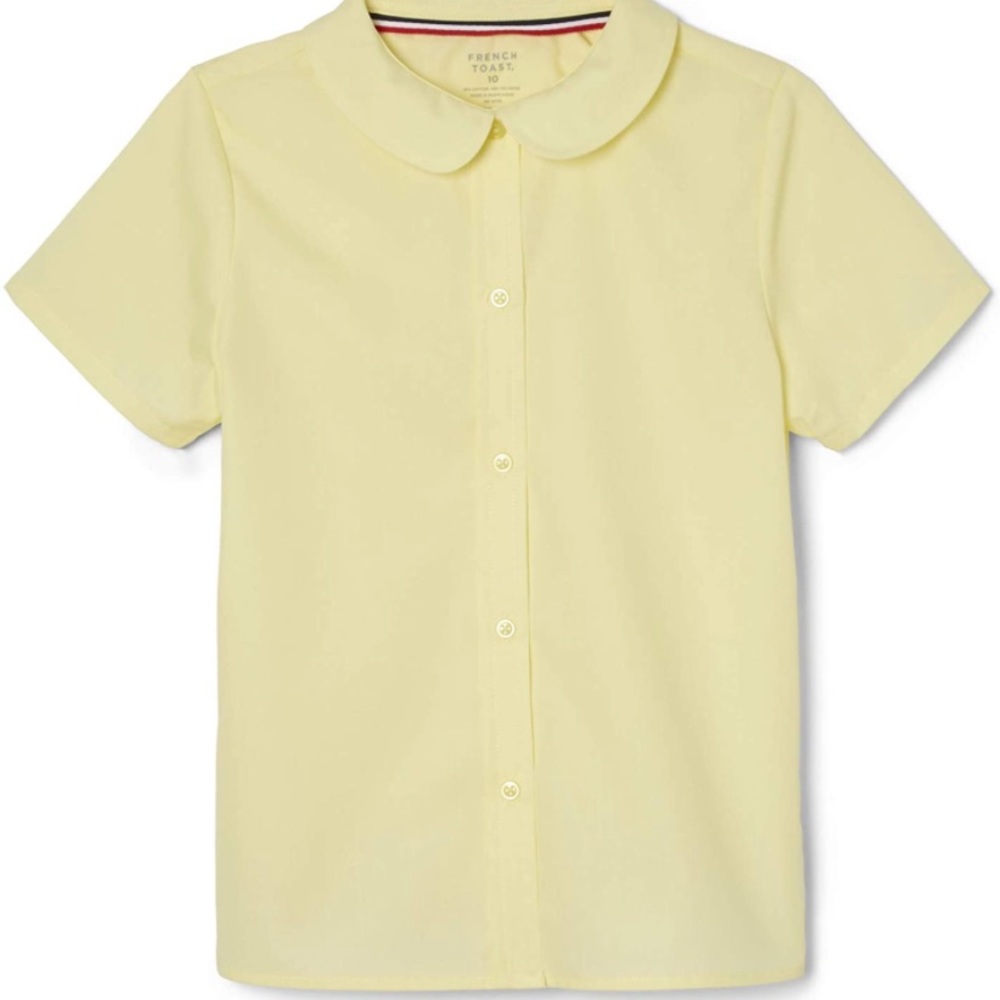 French toast yellow girls uniform button down